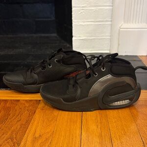 Boys Nike Black and Orange Athletic Sneakers